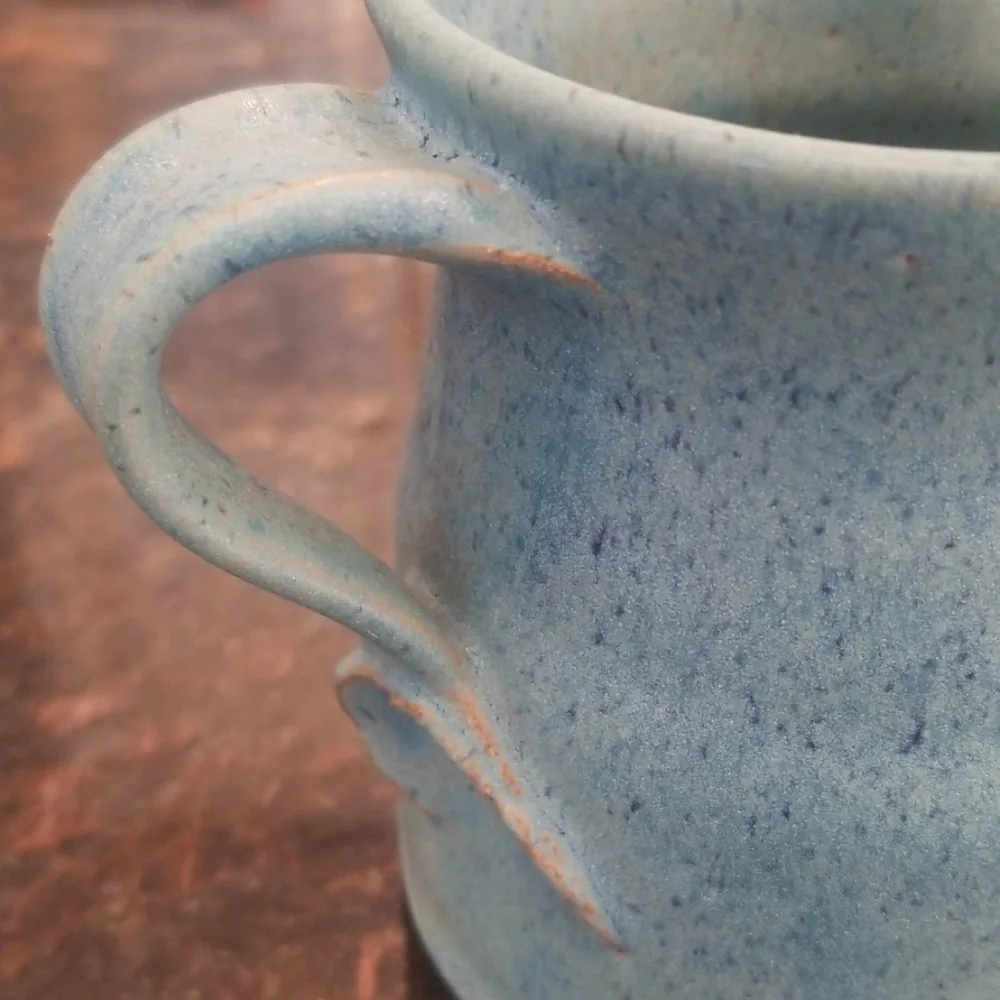 Blue stoneware Farmhouse Creamer Pitcher